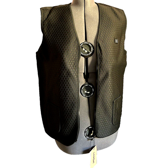 New With Tags Heated USB Smart Vest Fleece Lined Black Size Large - Picture 1 of 8